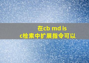 在cb md is c检索中扩展指令可以